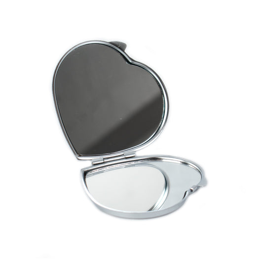 Heart Shaped Compact Mirror (7*6.6cm)