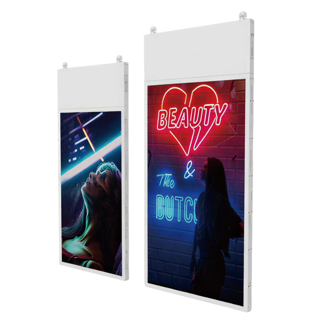 55inch Indoor double sides hanging screen 1209 * 680 mm