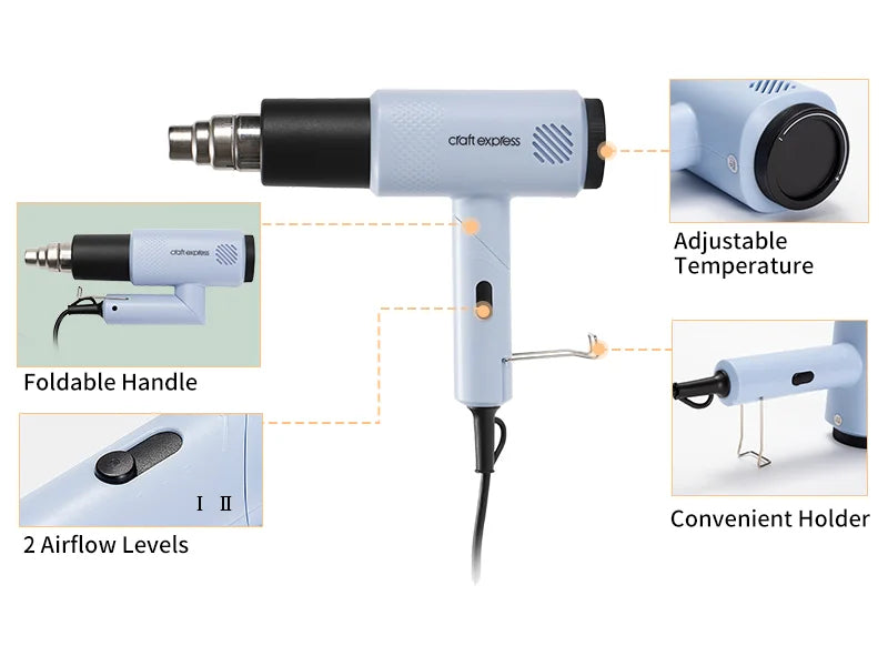 Foldable Heater Blower Gun(220V, EU)
