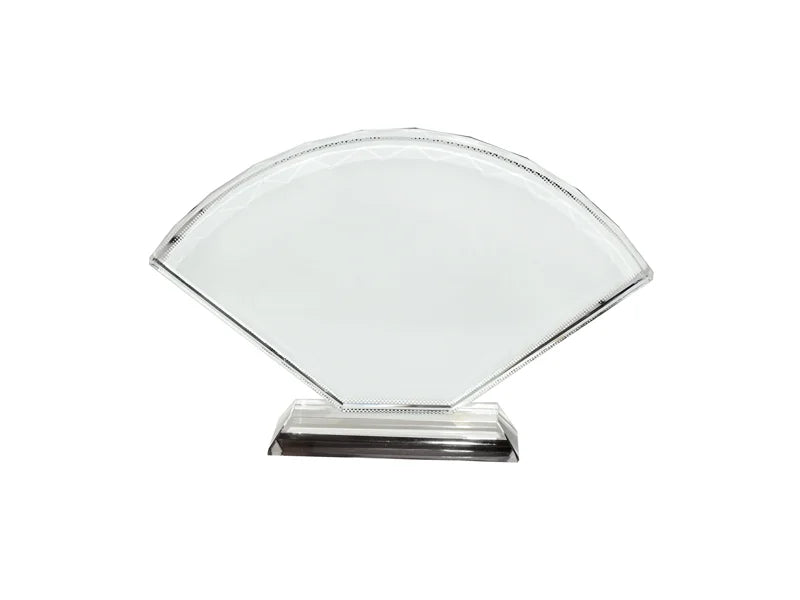Fan-Shaped Screen Crystal 18*10*1.5cm