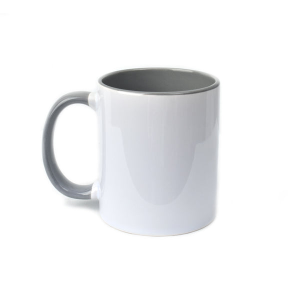 Inner Rim/Handle Colour Mug Gray