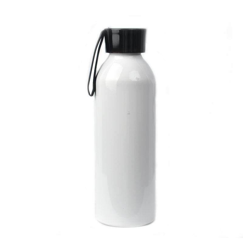 750ml Portable Sports Slim Alu Bottle Black Cap