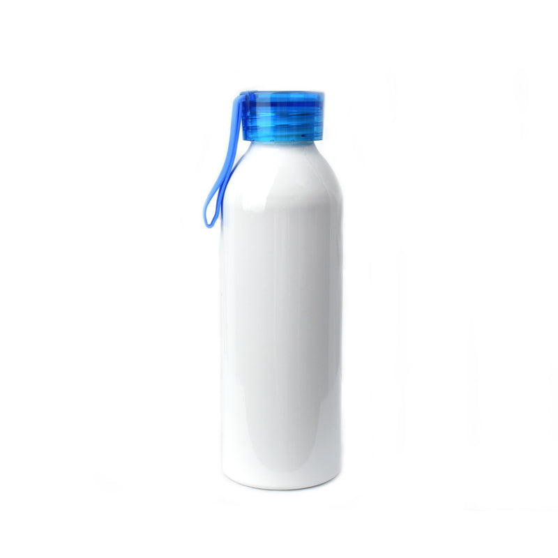 750ml Portable Sports Slim Alu Bottle Blue Cap