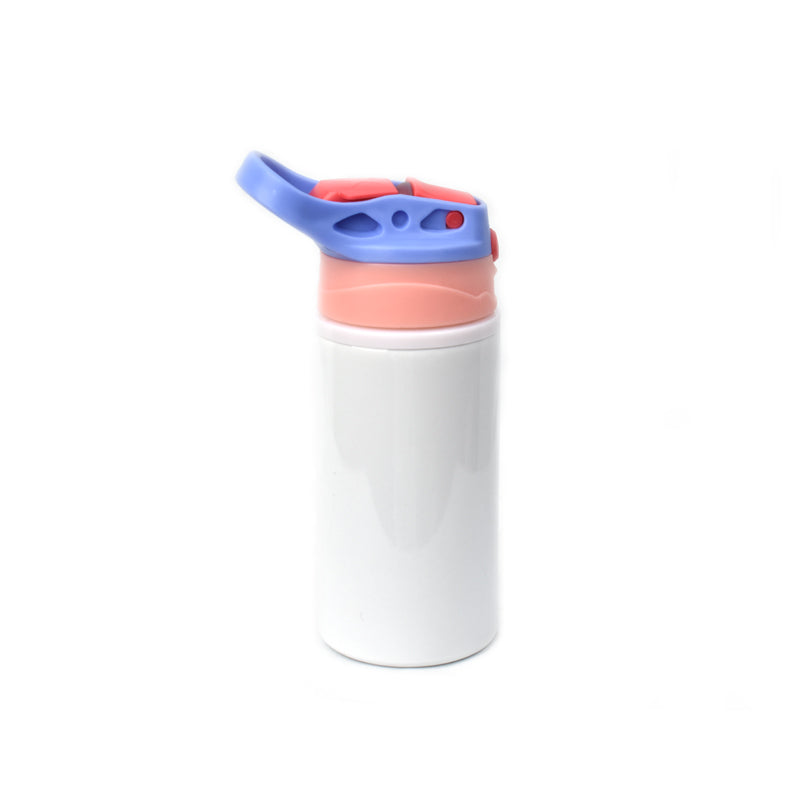 500ml White Alu Water Bottle with Pink/Blue Lid