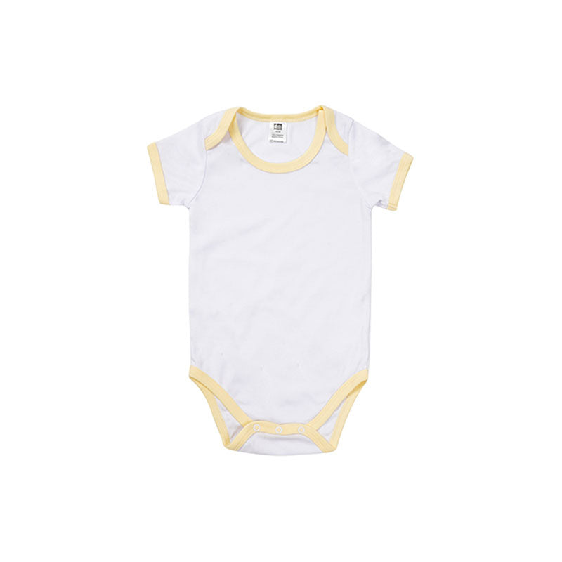 Baby Onesie Short Sleeve L (Yellow Edge, 6-12M)