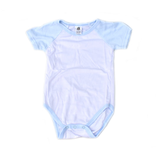 Baby Onesie Short Sleeve Raglan XL L.Blue (12-18M)