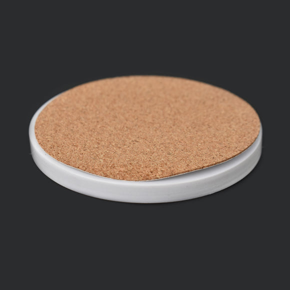 Round Marble Coaster with Cork