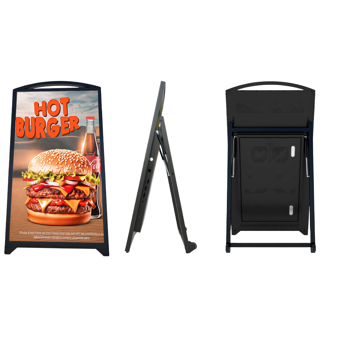 55inch LCD indoor portable digital poster with battery 1207.6 * 678.4 mm