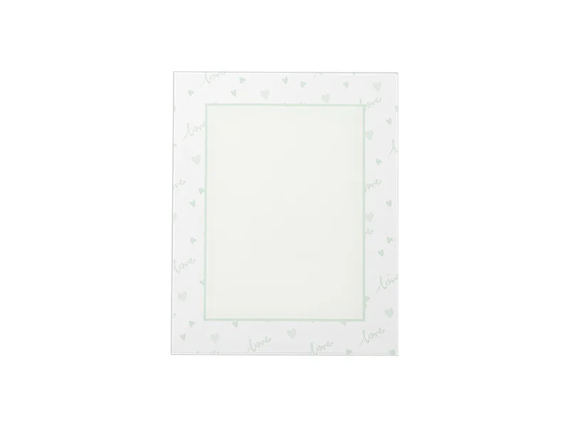 Rectangular Glass Photo Frame w/White patch (Blue LOVE) 20*25