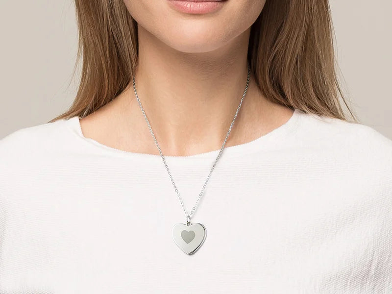 Sublimation Heart Shape Heart Sliding Lockets