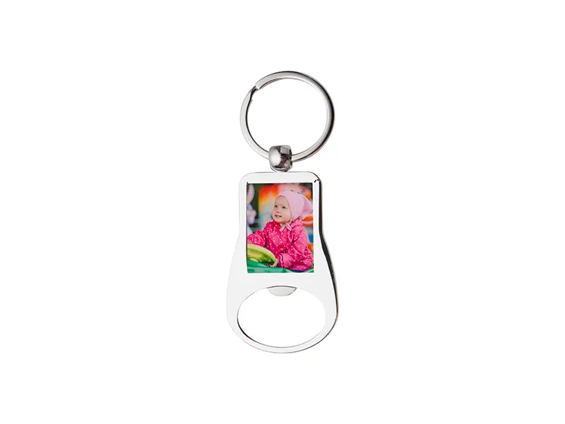 Square Bottle Opener Keyring