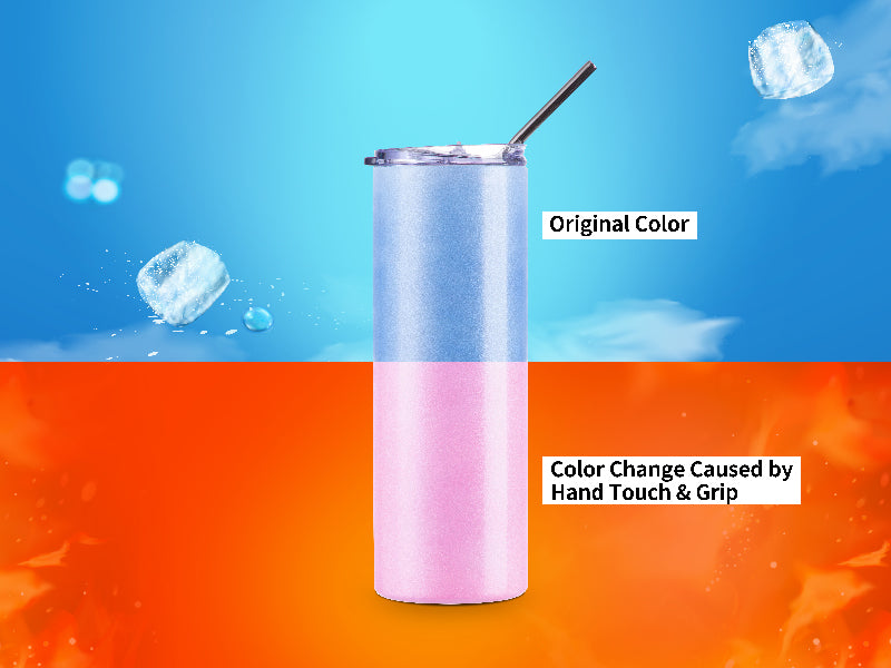 600ml H/S Color ChangingTumbler (Light Blue-Pink)