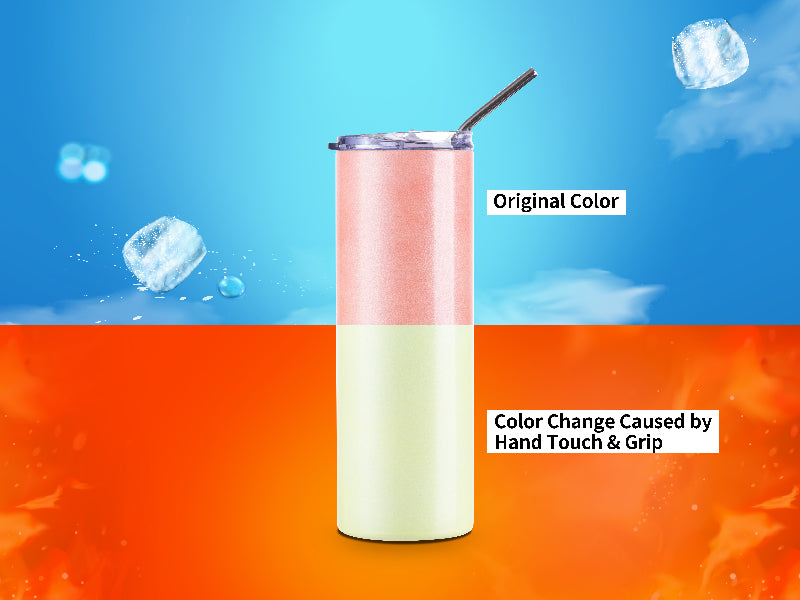 600ml H/S Color Changing Tumbler (Orange-Yellow)