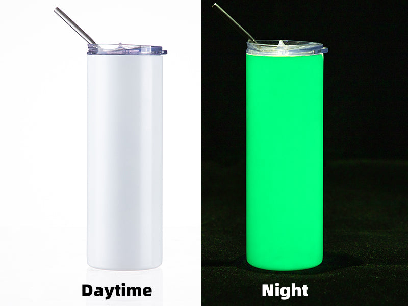 600ml Tumbler (Glow in Dark, White-Green)