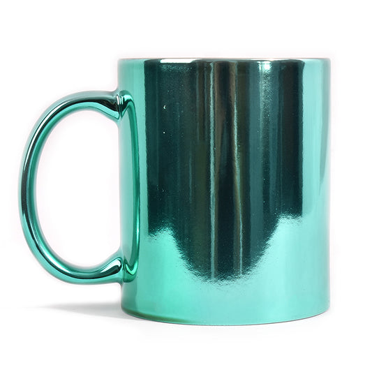 11Oz Dark Green Plated Ceramic Mug