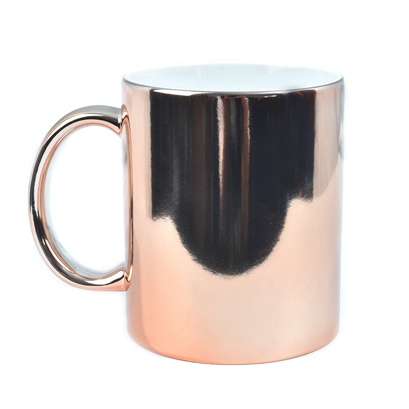 11oz Rose Gold Plated Ceramic Mug