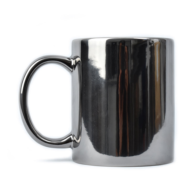 Silver Plated Ceramic Mug