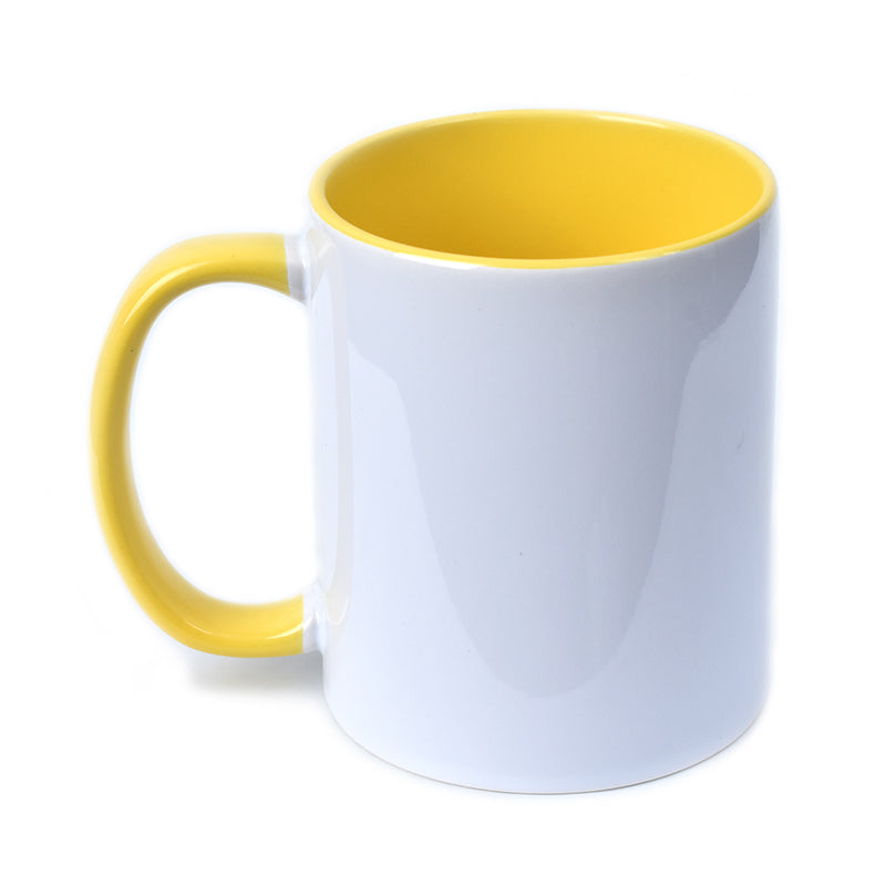 Inner Rim Colour Mug- Yellow