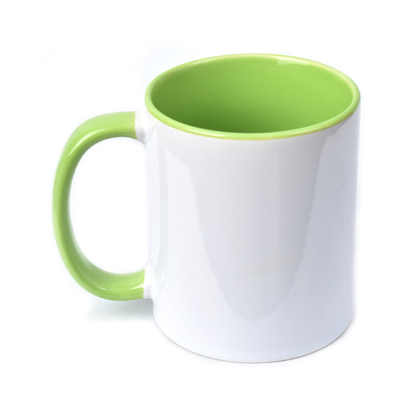 Inner Rim Colour Mug- Light Green