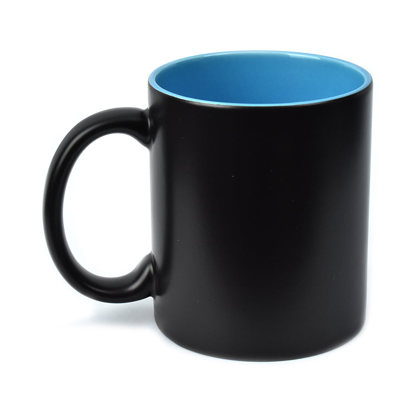 11Oz Black Color Changing Mug (Inner Light Blue)