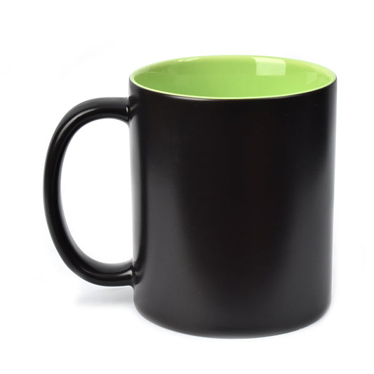 11Oz Black Color Changing Mug (Inner Light Green)
