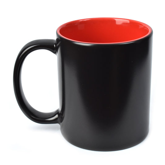 11Oz Black Color Changing Mug (Inner Red)