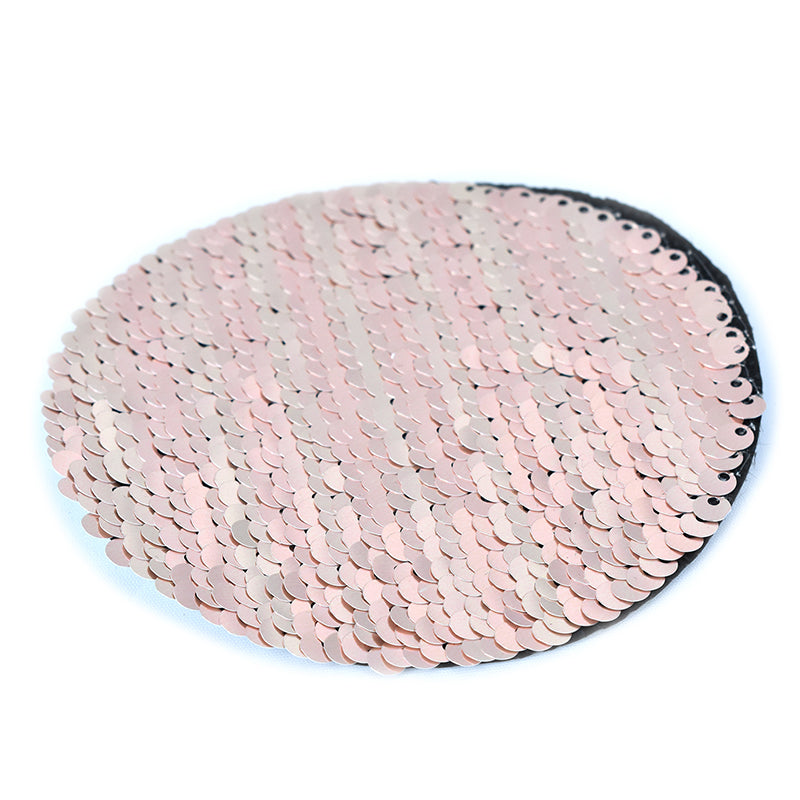 Flip Sequins Adhesive Round Champagne/Wht 10cm