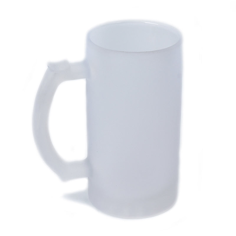 16oz Glass Beer Mug Frosted