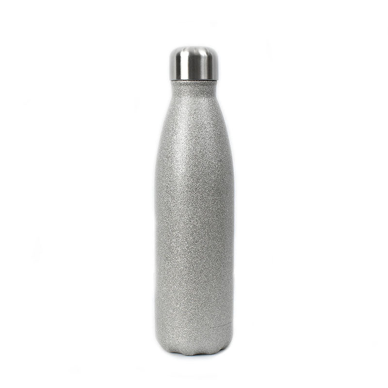 Glitter Bottle Silver 500 ml