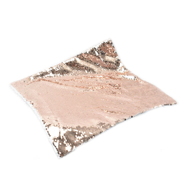 Flip Sequin Pillow Cover (Champagne/White)