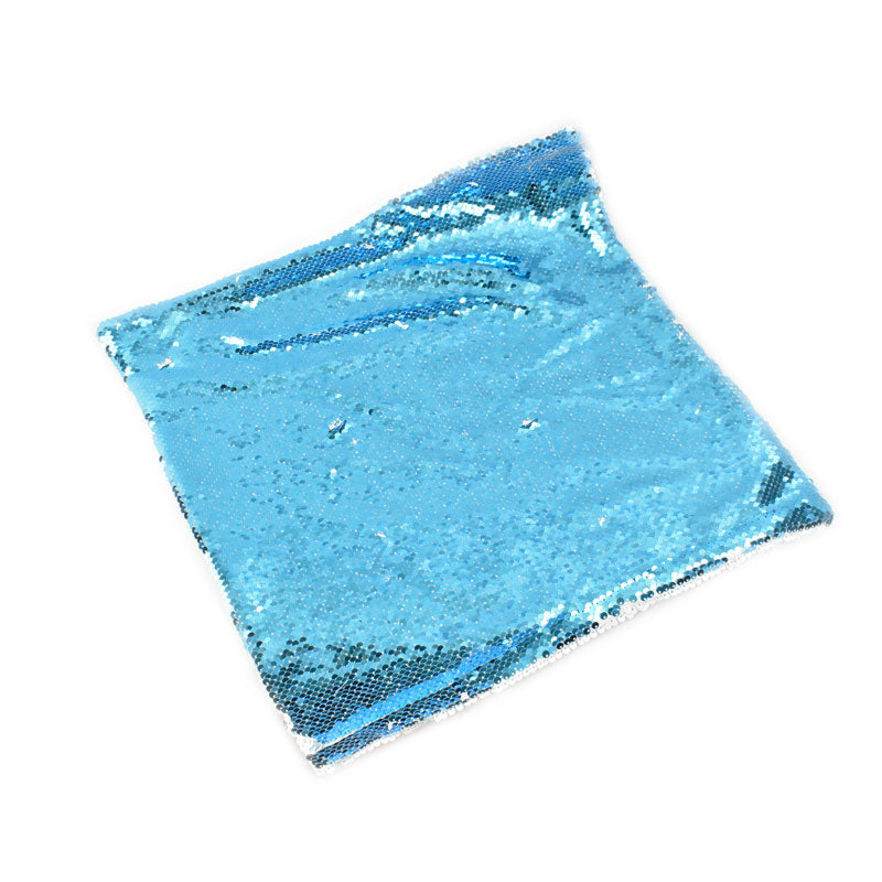 Flip Sequin Pillow Cover 40X40 Light Blue