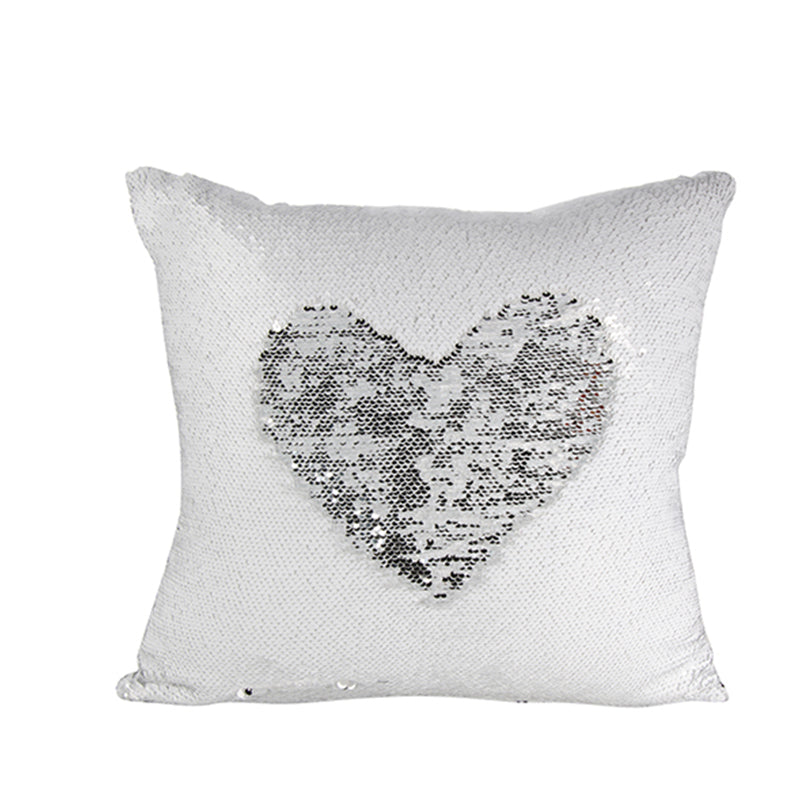 Flip Sequin Pillow Cover 40X40 Silver