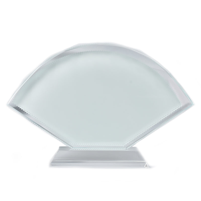 Fan-Shaped Screen Crystal 18*10*1.5cm